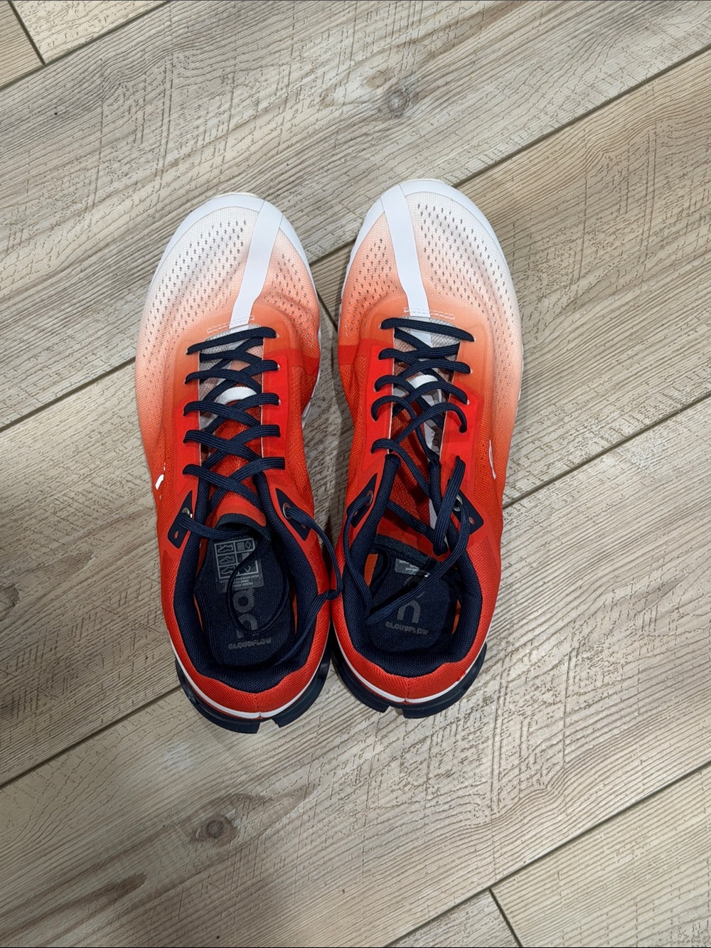 Men's Gradient ON cloudflow Orange Running Shoes - Navy Laces